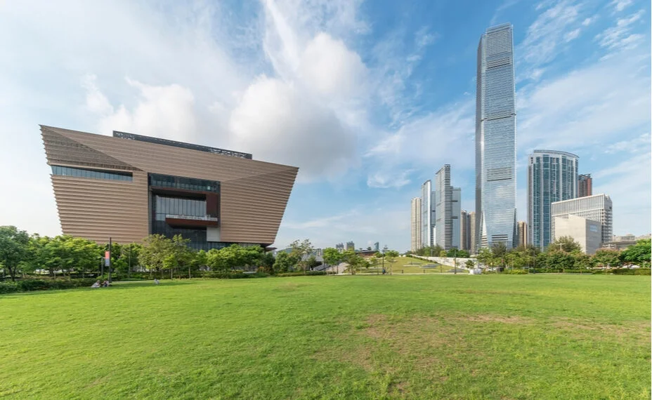 The Hong Kong Palace Museum stands in the West Kowloon Cultural District, forming a strong contrast with the commercial district. (Shutterstock)